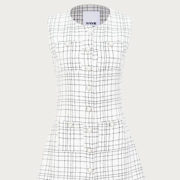 SAME Grace Dress - White Tweed - BRAND NEW - Very Chic! - Picture 2 of 2
